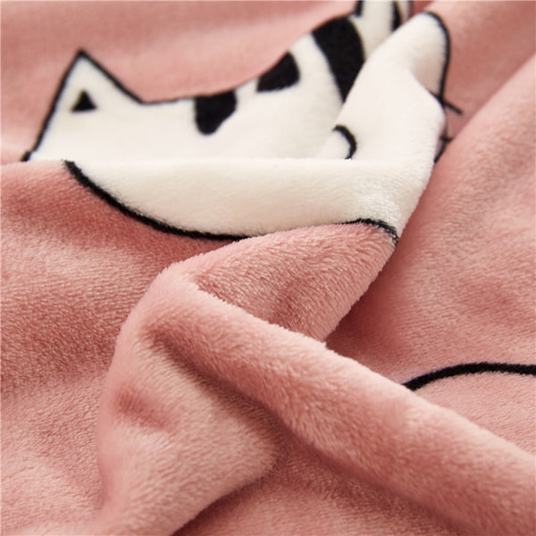 FLEECE BLANKET CATS AND FISH