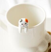 CUCCHIAINI IN CERAMICA GATTO