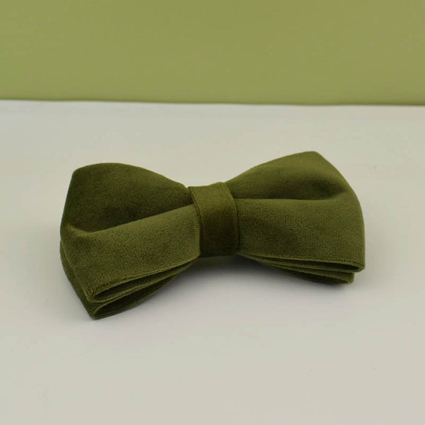 PERSONALIZZABILE - SET COLLARE PER CANI IN VELLUTO VERDE MILITARE