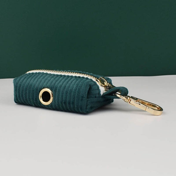 PERSONALIZZABILE - SET COLLARE PER CANI IN VELLUTO VERDE PETROLIO A COSTE