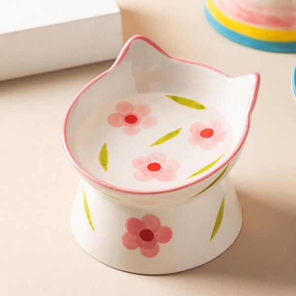 FANTASY CERAMIC RAISED DOG BOWL