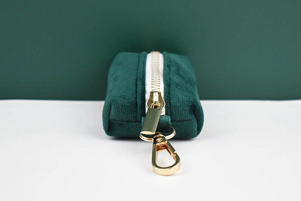 PERSONALIZZABILE - SET PETTORINA PER CANI IN VELLUTO VERDE SCURO