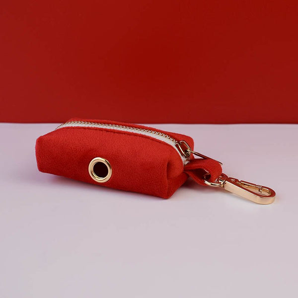 PERSONALIZZABILE - SET PETTORINA PER CANI IN VELLUTO ROSSO