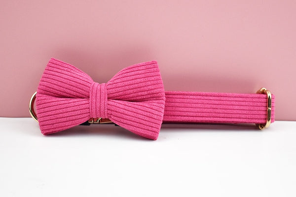 PERSONALIZZABILE - SET PETTORINA PER CANI IN VELLUTO ROSA FRAGOLA A COSTE