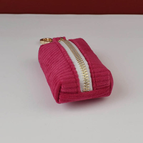 PERSONALIZZABILE - SET COLLARE PER CANI IN VELLUTO ROSA FRAGOLA A COSTE