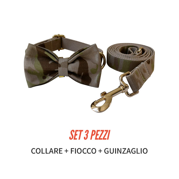 PERSONALIZZABILE - SET COLLARE PER CANI MIMETICO
