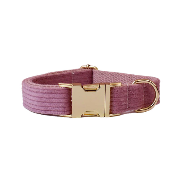PERSONALIZZABILE - SET COLLARE PER CANI IN VELLUTO CAMELIA A COSTE