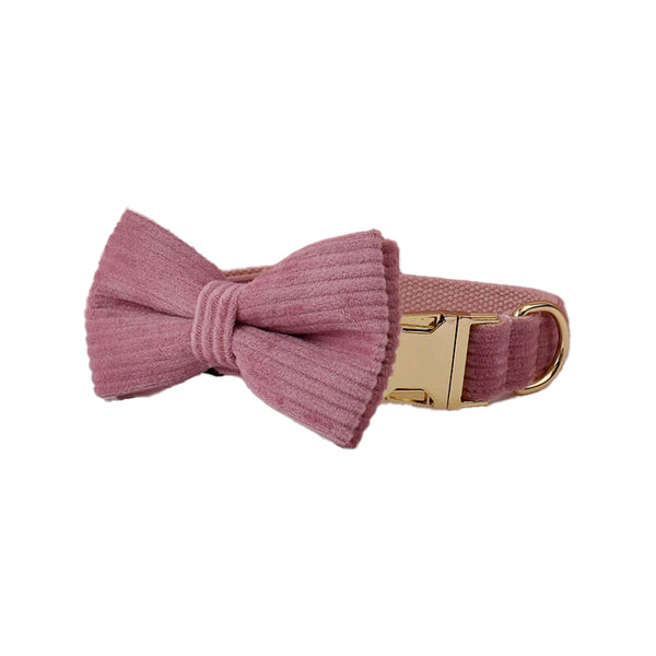 PERSONALIZZABILE - SET COLLARE PER CANI IN VELLUTO CAMELIA A COSTE