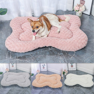 CUCCIA PER CANI PELOSA A FORMA DI OSSO