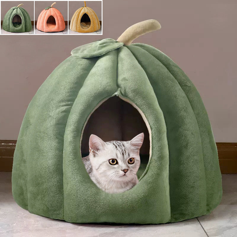 SOFT PUMPKIN DOG BED