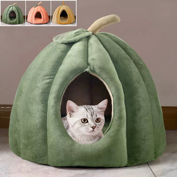 SOFT PUMPKIN DOG BED