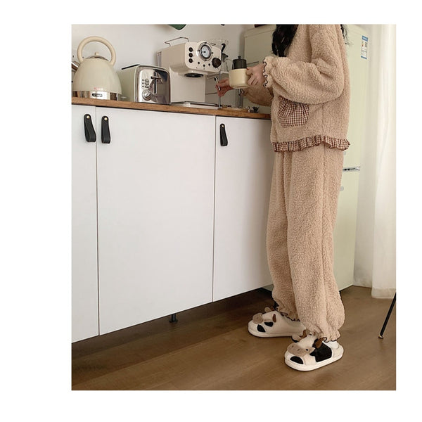 FURRY COW SLIPPERS