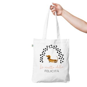 THE RECIPE FOR HAPPINESS - Shopping bag in organic fabric