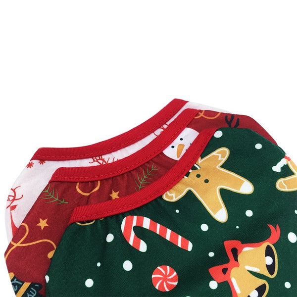 CHRISTMAS PAJAMAS FOR DOGS WITH GINGERBREAD COOKIES