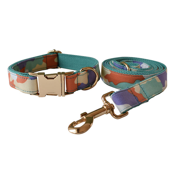PERSONALIZZABILE - SET COLLARE PER CANI MIMETICO COLOR