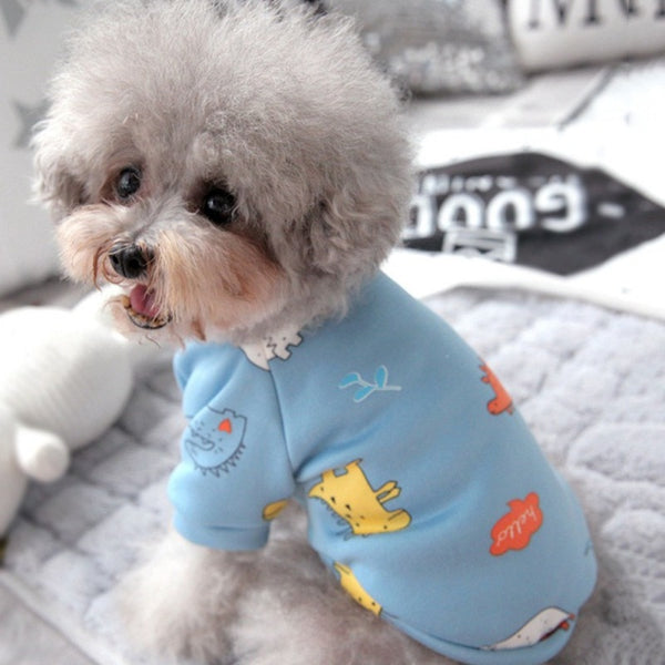 VESTITO PER CANI FELPATO ANIMAL SKETCH