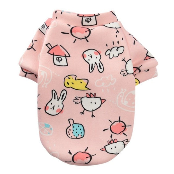 VESTITO PER CANI FELPATO ANIMAL SKETCH