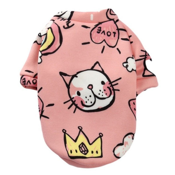 VESTITO PER CANI FELPATO ANIMAL SKETCH