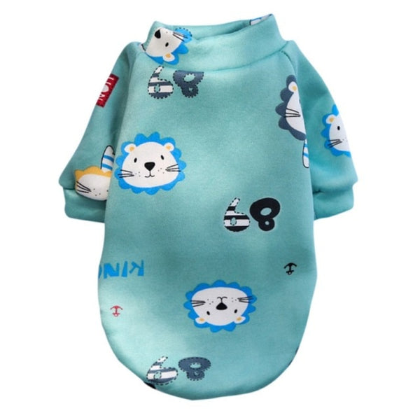 VESTITO PER CANI FELPATO ANIMAL SKETCH