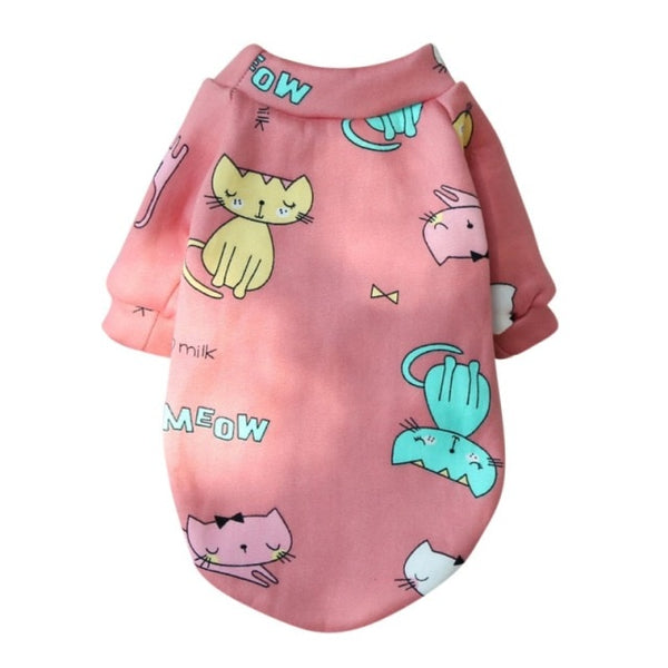 VESTITO PER CANI FELPATO ANIMAL SKETCH