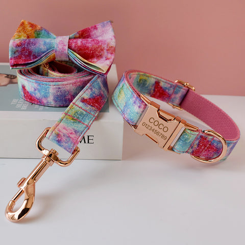 PERSONALIZZABILE - SET COLLARE PER CANI RAINBOW