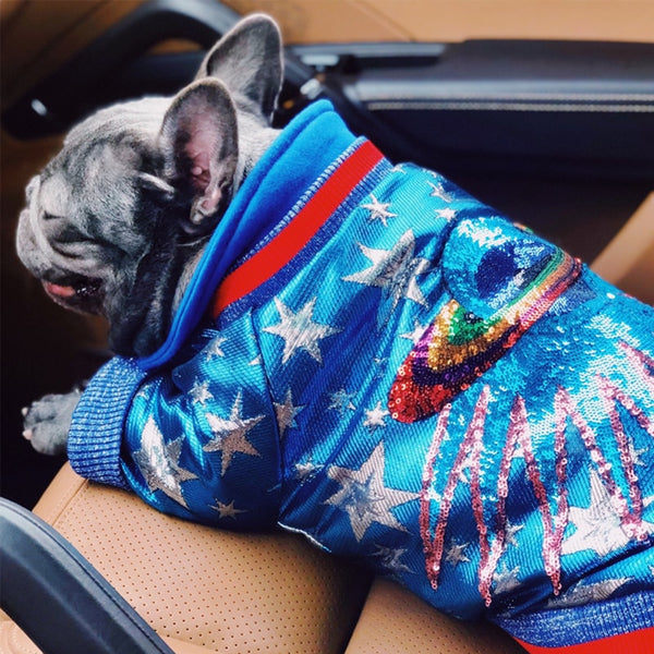 <transcy>DISCO SPACE JACKET WITH SEQUINS FOR DOGS</transcy>