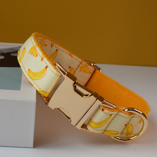 PERSONALIZZABILE - SET COLLARE PER CANI BANANE