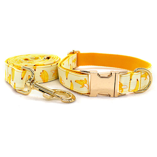 PERSONALIZZABILE - SET COLLARE PER CANI BANANE